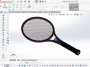 tennis racquet racket Modelo 3D