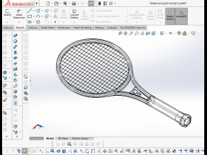 tennis racquet racket Modelo 3D
