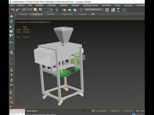 onion rings cutting potato fruit vegetable slicer machine 3d 3D Модель