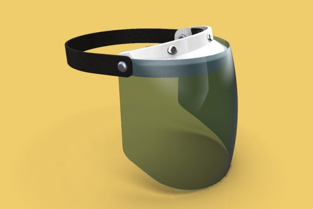 3d face shield face mask masker safety model 3D-Modell .c4d .max .obj .3ds .fbx .stl .blend 