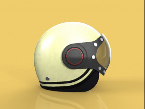 3d vintage retro scooter helmet motorbike motorcycle model 3Dモデル