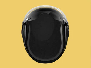 Modelo 3d vintage retr&ocirc; scooter capacete moto motocicleta Modelo 3D
