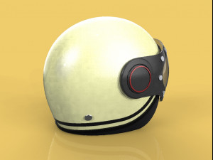 3d vintage retro scooter helmet motorbike motorcycle model 3Dモデル