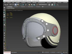3d vintage retro scooter helmet motorbike motorcycle model 3Dモデル