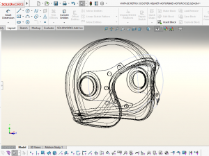 3d vintage retro scooter helmet motorbike motorcycle model 3Dモデル