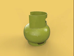 Баллон с газом для приготовления сжиженного нефтяного газа 3 кг для кухни - 3d модель 3D Модель