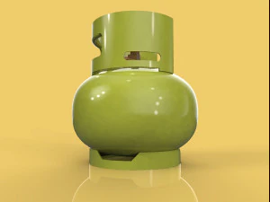 Баллон с газом для приготовления сжиженного нефтяного газа 3 кг для кухни - 3d модель 3D Модель