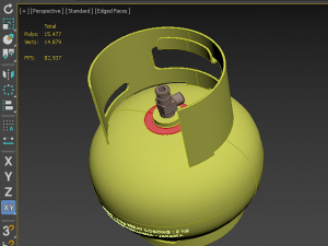 lpg cooking gas bottle cylinder 3 kg for kitchen 3d 3D-Modell