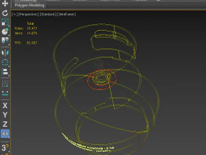 Баллон с газом для приготовления сжиженного нефтяного газа 3 кг для кухни - 3d модель 3D Модель