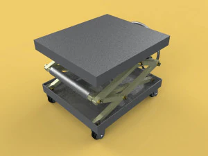 vintage industrial scissor lift table 3D Model