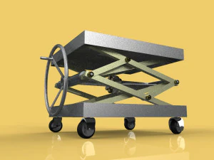 vintage industrial scissor lift table 3D Model