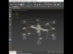 vintage industrial scissor lift table Modèle 3D