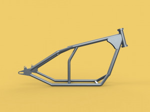 3d chopper motorcycle motorbike frame chassis Modelo 3D