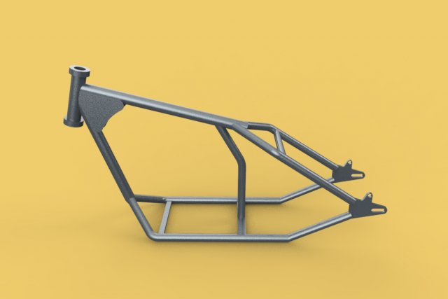 3d chopper motorcycle motorbike frame chassis 3D in