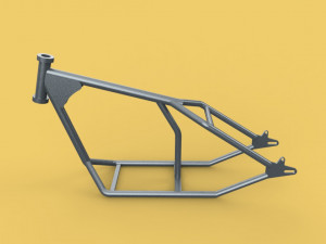 3d chopper motorcycle motorbike frame chassis Modelo 3D