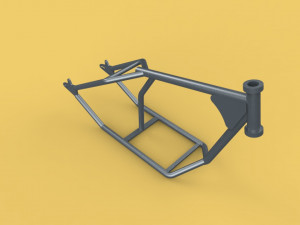 3d chopper motorcycle motorbike frame chassis Modelo 3D