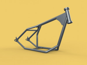 3d chopper motorcycle motorbike frame chassis Modelo 3D