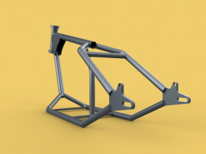 3d chopper motorcycle motorbike frame chassis Modelo 3D