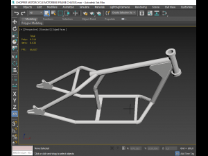 3d chopper motorcycle motorbike frame chassis Modelo 3D