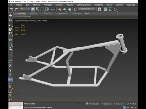 3d chopper motorcycle motorbike frame chassis 3D Model