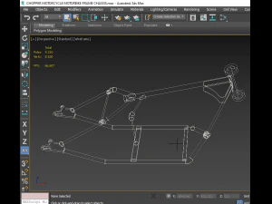 3d chopper motorcycle motorbike frame chassis 3D Model