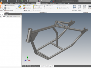 3d chopper motorcycle motorbike frame chassis Modelo 3D