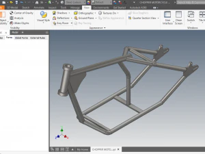 3d chopper motorcycle motorbike frame chassis 3D Model