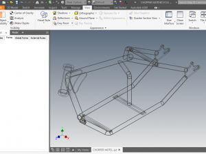 3d chopper motorcycle motorbike frame chassis Modelo 3D