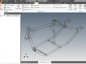 3d chopper motorcycle motorbike frame chassis 3D Model
