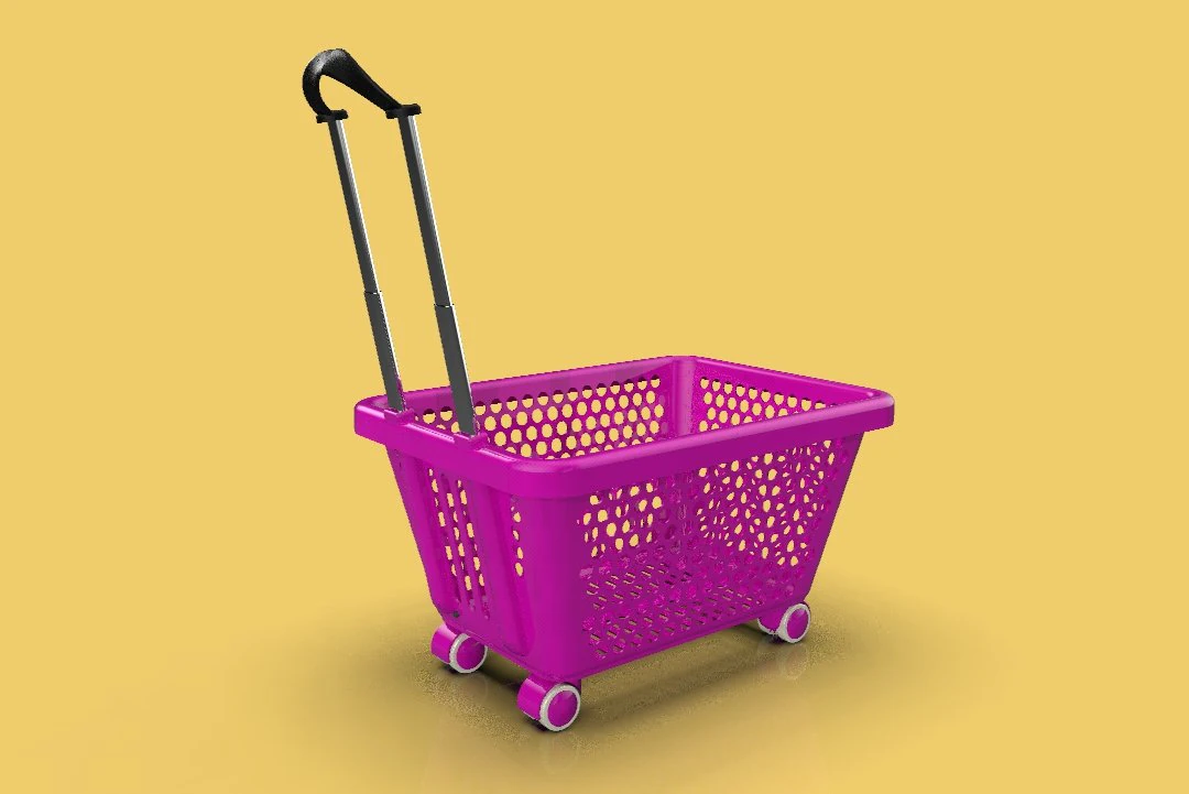 supermarket shopping cart trolley 3D Model .c4d .max .obj .3ds .fbx .stl .blend 