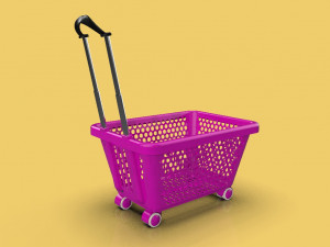 supermarket shopping cart trolley 3D Модель