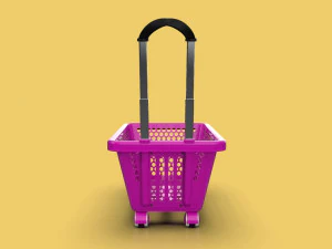 supermarket shopping cart trolley 3D Model