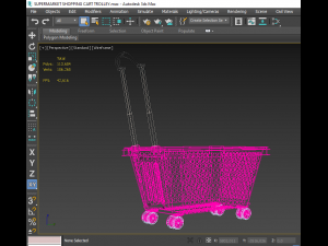 supermarket shopping cart trolley 3D-Modell