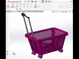 supermarket shopping cart trolley 3D-Modell