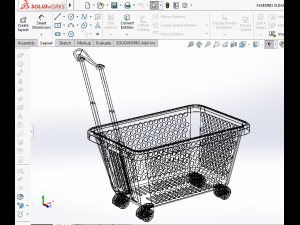 supermarket shopping cart trolley 3D-Modell