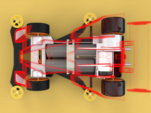 3D TAMIYA MINI 4WD SONIC MAGNUM AVANTE CAR TOY Model 3D