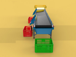 AUTOMATIC SEAFOOD FISH SORTING MACHINE CONVEYOR 3D 모델
