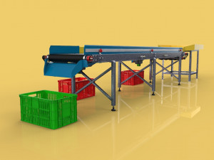 AUTOMATIC SEAFOOD FISH SORTING MACHINE CONVEYOR 3D 모델