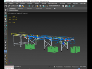 AUTOMATIC SEAFOOD FISH SORTING MACHINE CONVEYOR 3D 모델