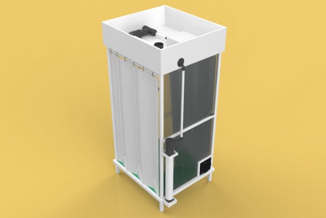 3D DISINFECTION CHAMBER CORONA COVID-19 SANITIZATION TUNNEL DISINFECTANT 3D Модель .c4d .max .obj .3ds .fbx .stl .blend 