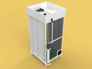 3D DISINFECTION CHAMBER CORONA COVID-19 SANITIZATION TUNNEL DISINFECTANT Modelo 3D