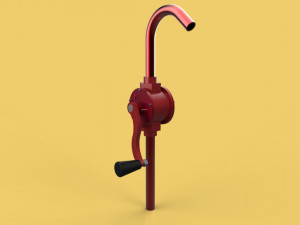 HAND ROTARY OIL DRUM PUMP FUEL BARREL model 3D Model
