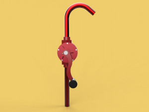 HAND ROTARY OIL DRUM PUMP FUEL BARREL model Modelo 3D