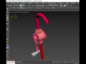 HAND ROTARY OIL DRUM PUMP FUEL BARREL model Modelo 3D