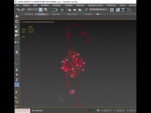 HAND ROTARY OIL DRUM PUMP FUEL BARREL model Modelo 3D