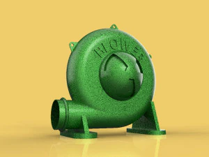 VENTILADOR CENTR&Iacute;FUGO DE TURBINA DE VENTILADOR DE AR ​​INDUSTRIAL EL&Eacute;TRICO Modelo 3D