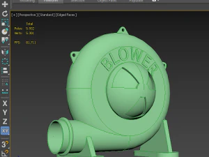 INDUSTRIAL AIR BLOWER TURBINE CENTRIFUGAL FAN ELECTRIC 3D Model