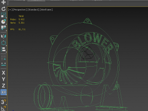 INDUSTRIAL AIR BLOWER TURBINE CENTRIFUGAL FAN ELECTRIC Model 3D