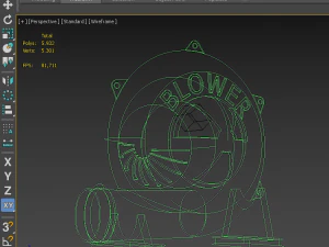 INDUSTRIAL AIR BLOWER TURBINE CENTRIFUGAL FAN ELECTRIC 3D Model