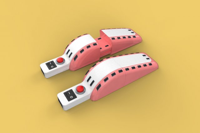 COMPACT SHOE AND BOOT DRYER Modello 3D .c4d .max .obj .3ds .fbx .stl .blend